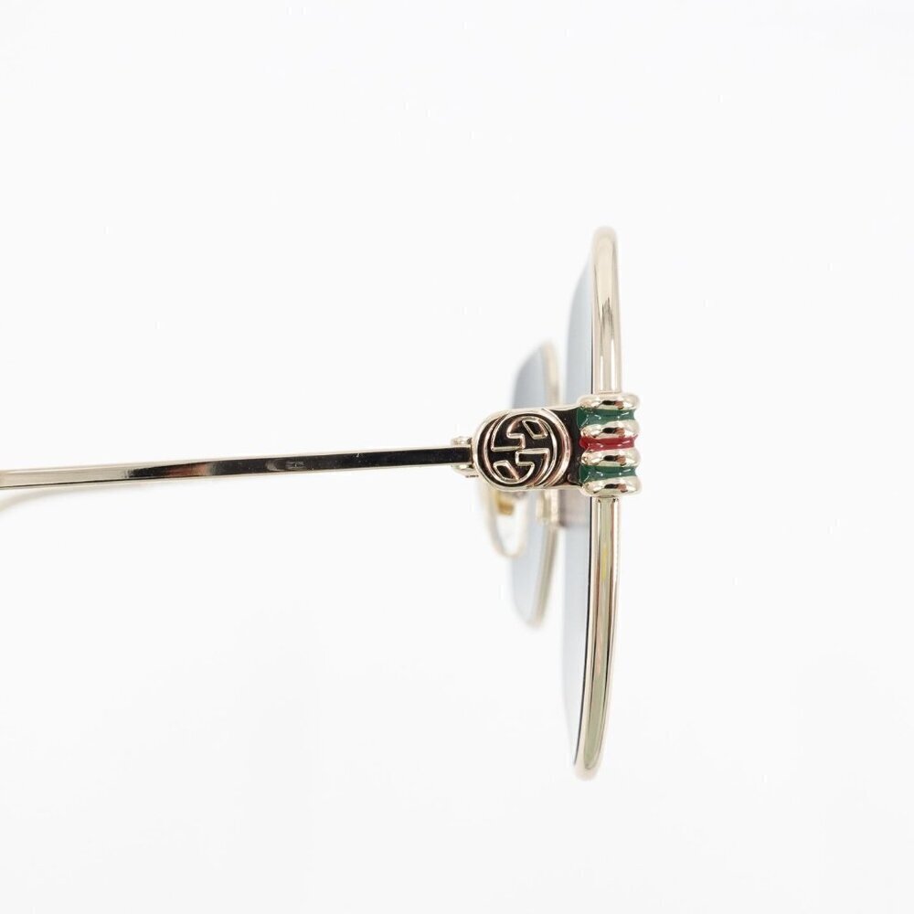 Gucci GG1285 Square Sunglasses Gold Gray OS - Picture 7 of 16